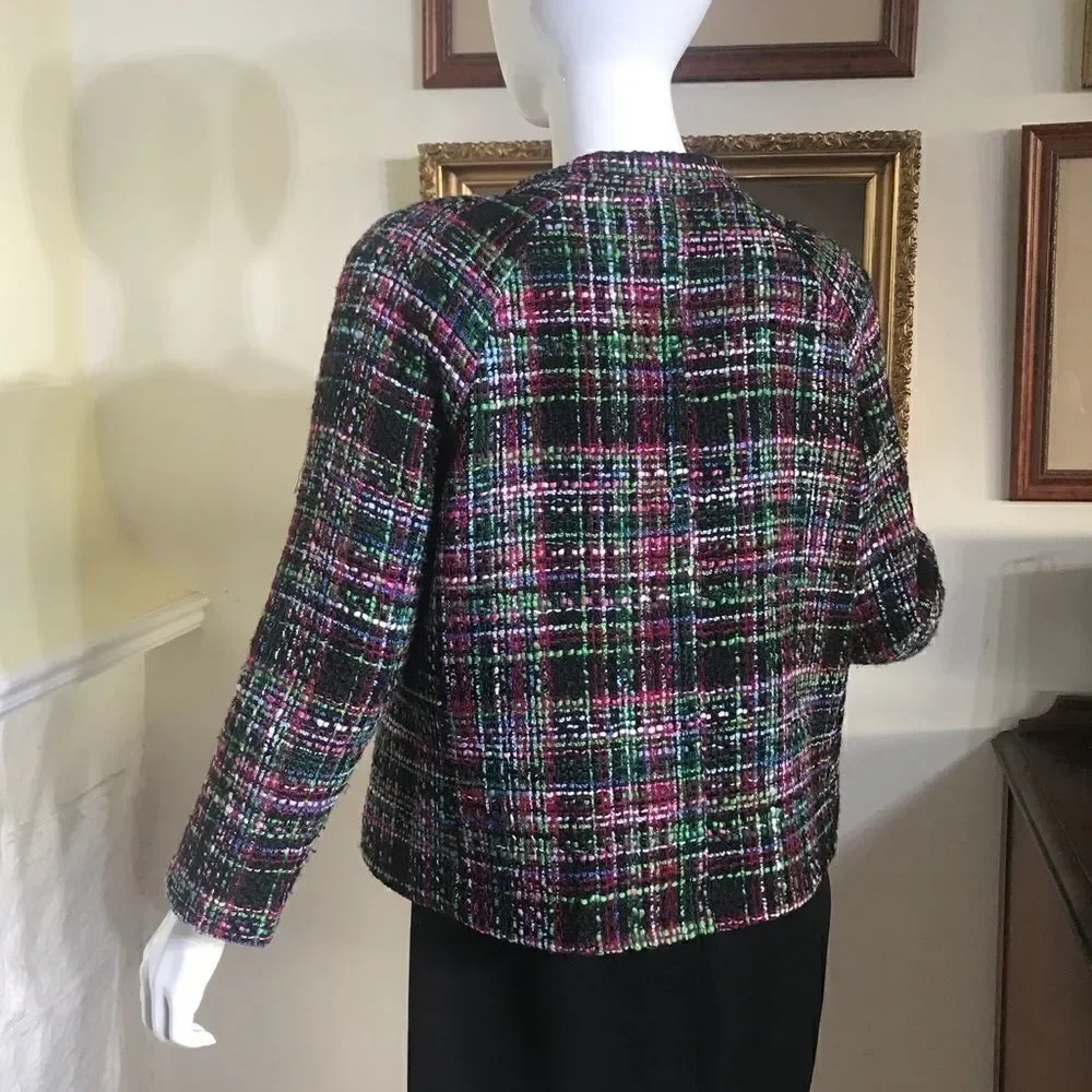 Talbots Multi-Colour Loomed Short Jacket - Picture 3 of 9
